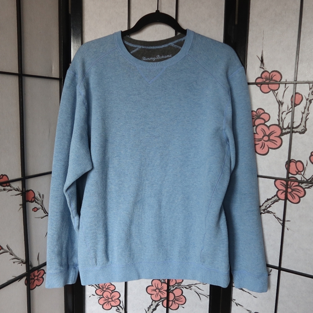 Tommy Bahama Men's Powder Blue Crew Neck Sweater Size Medium